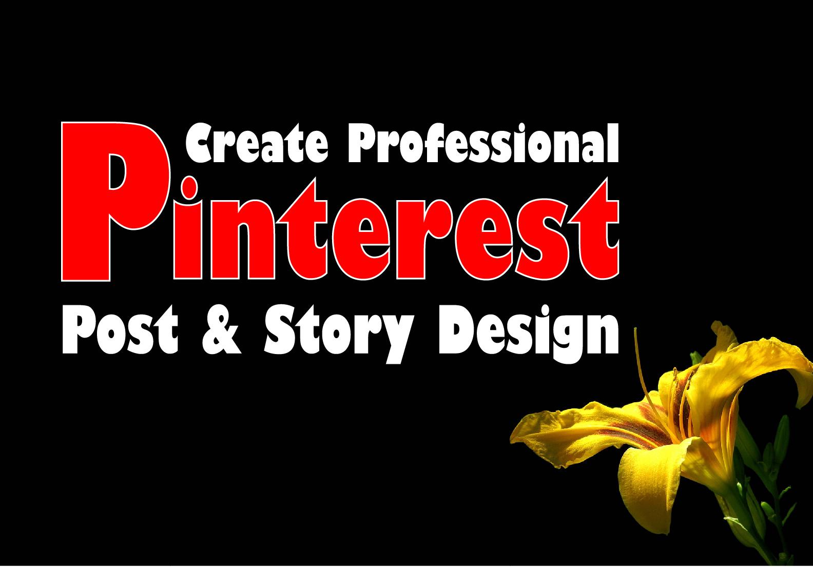 I will create professional Pinterest Post & Story...