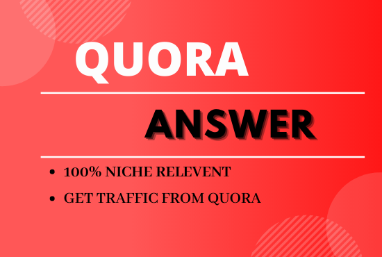 I will write for you 30 QUORA HQ answer relevant your...