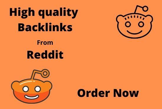 1 High Quality Backlinks From Reddit. com