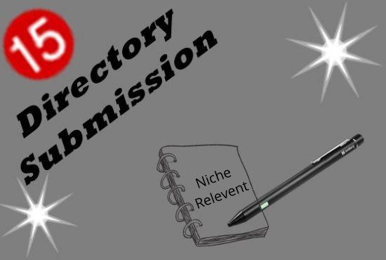 15 SEO Friendly High Quality Niche Relevant Directory...