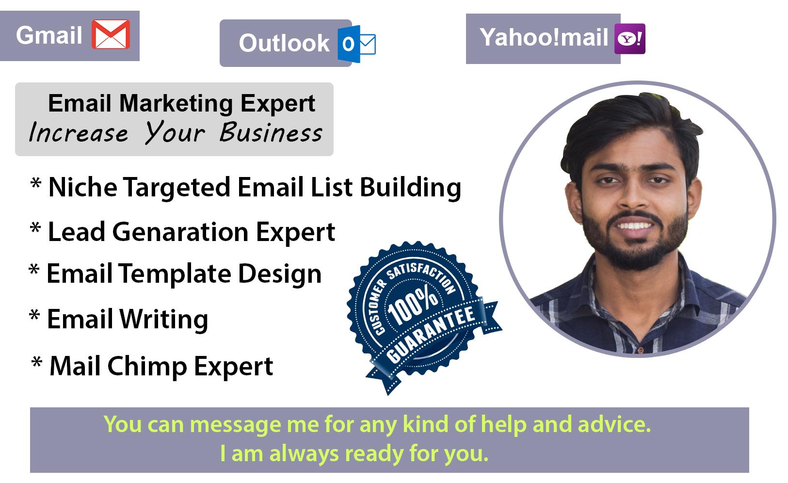 I Will Provided Organic Targeted Verified 20000 Email...