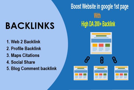 Rank your website in google 1st page with high DA 200...