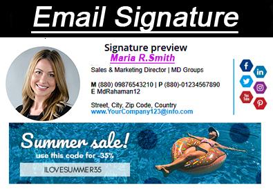 You will get an awesome clickable HTML Email Signatur...