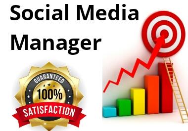 I will be your social media manager and content creat...