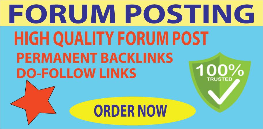 Strong 20 Forums Post On Permanent Backlinks With Hig...