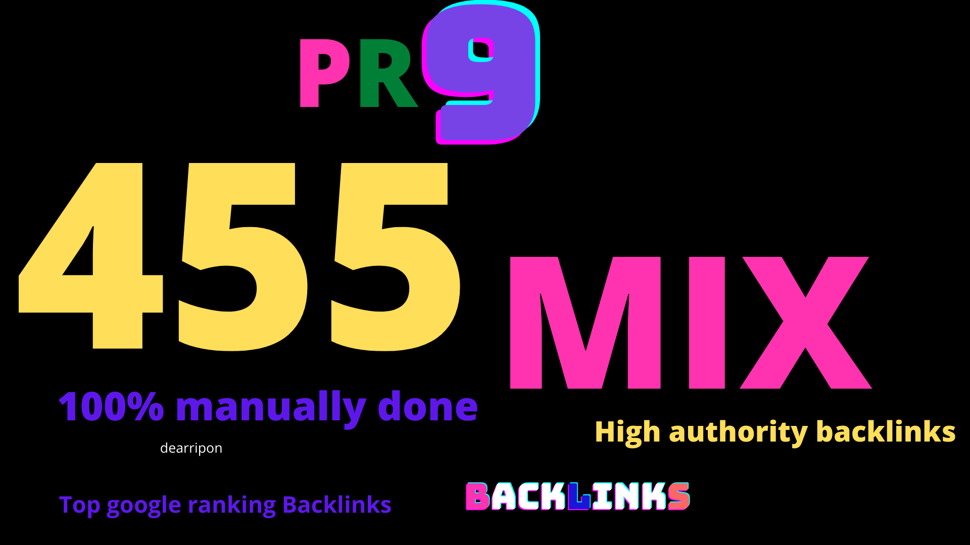 Google Top ranking 455 manually DA90+Web 2.0, Gov, b...