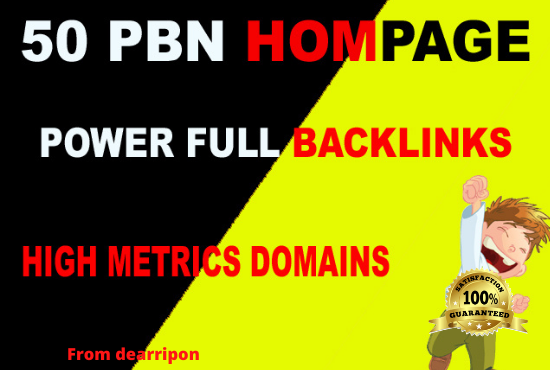 Exclusive 50 High PA TF/CF/DA40+ Homepage PBN Backlin...