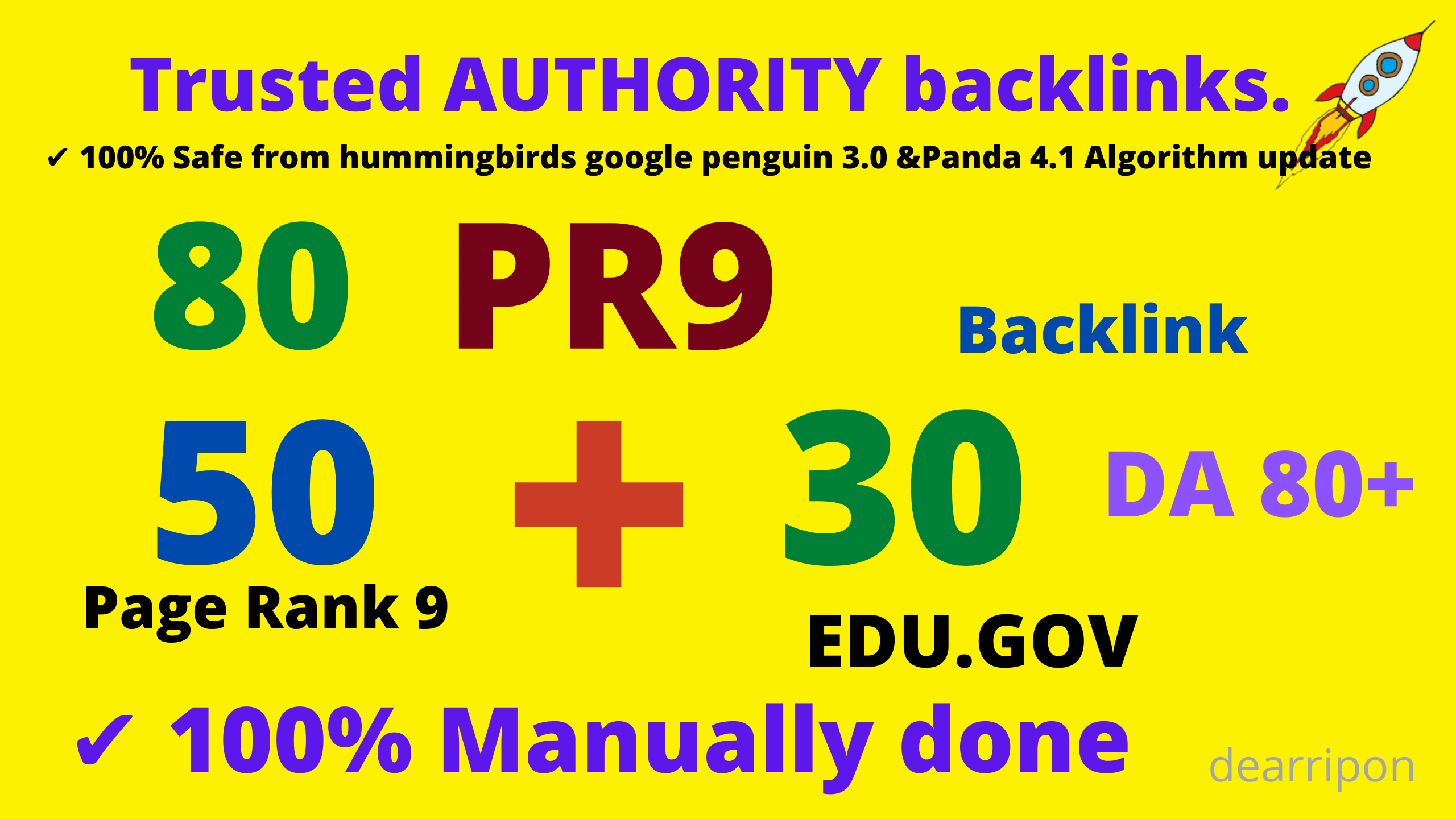 limited time offer- 80 Backlinks 50 web2.0 and 30 EDU...