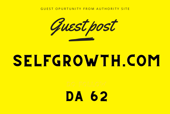 Guest post on selfgrowth. com Da 62