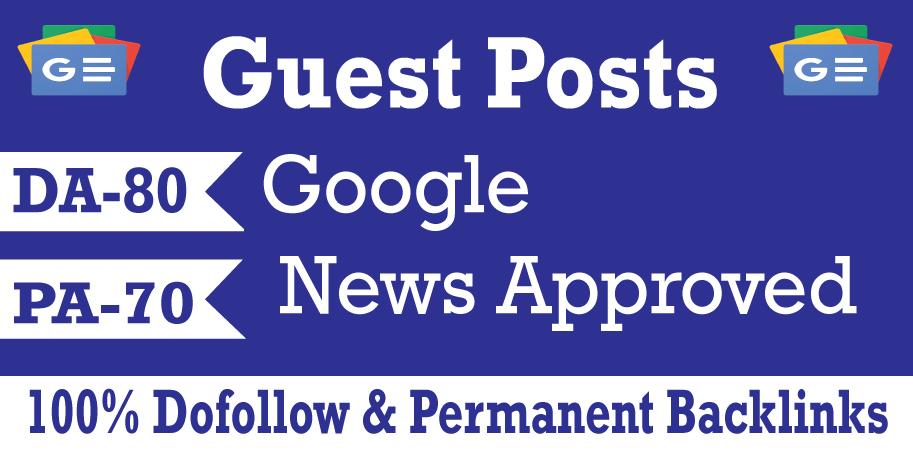 Publish Google News Approved Dofollow Permanent Guest...