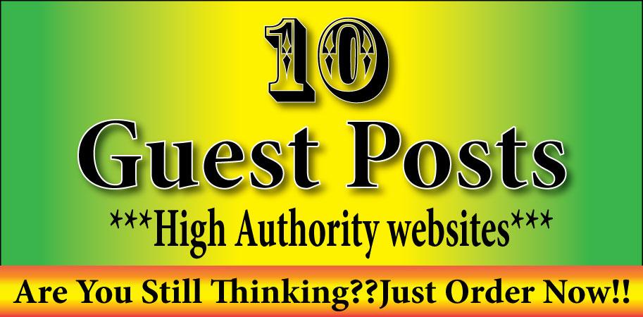 Top 10 Manual Guest Posts Strong High Authority Backl...