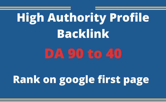 I will create high authority dofollow profile backlin...
