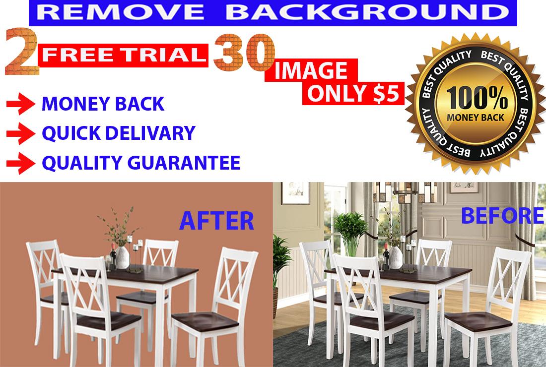 Remove Background of 5 Image within 3 Hours with Mone...