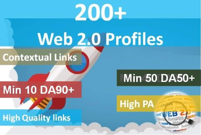 I will do 100 high authority web 2 0 profile backlink...