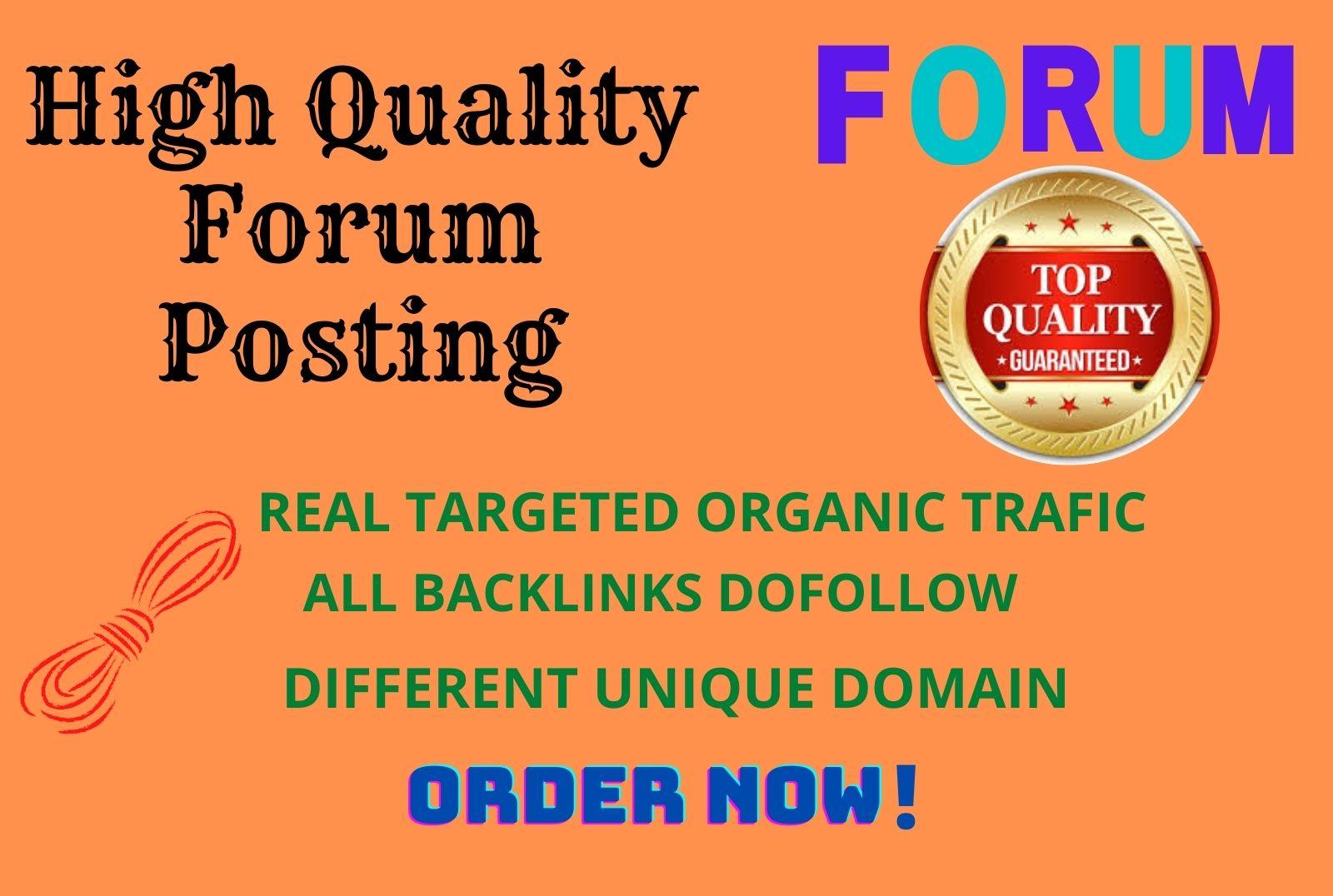 40 top quality forum posting backlinks on DA 50+ webs...