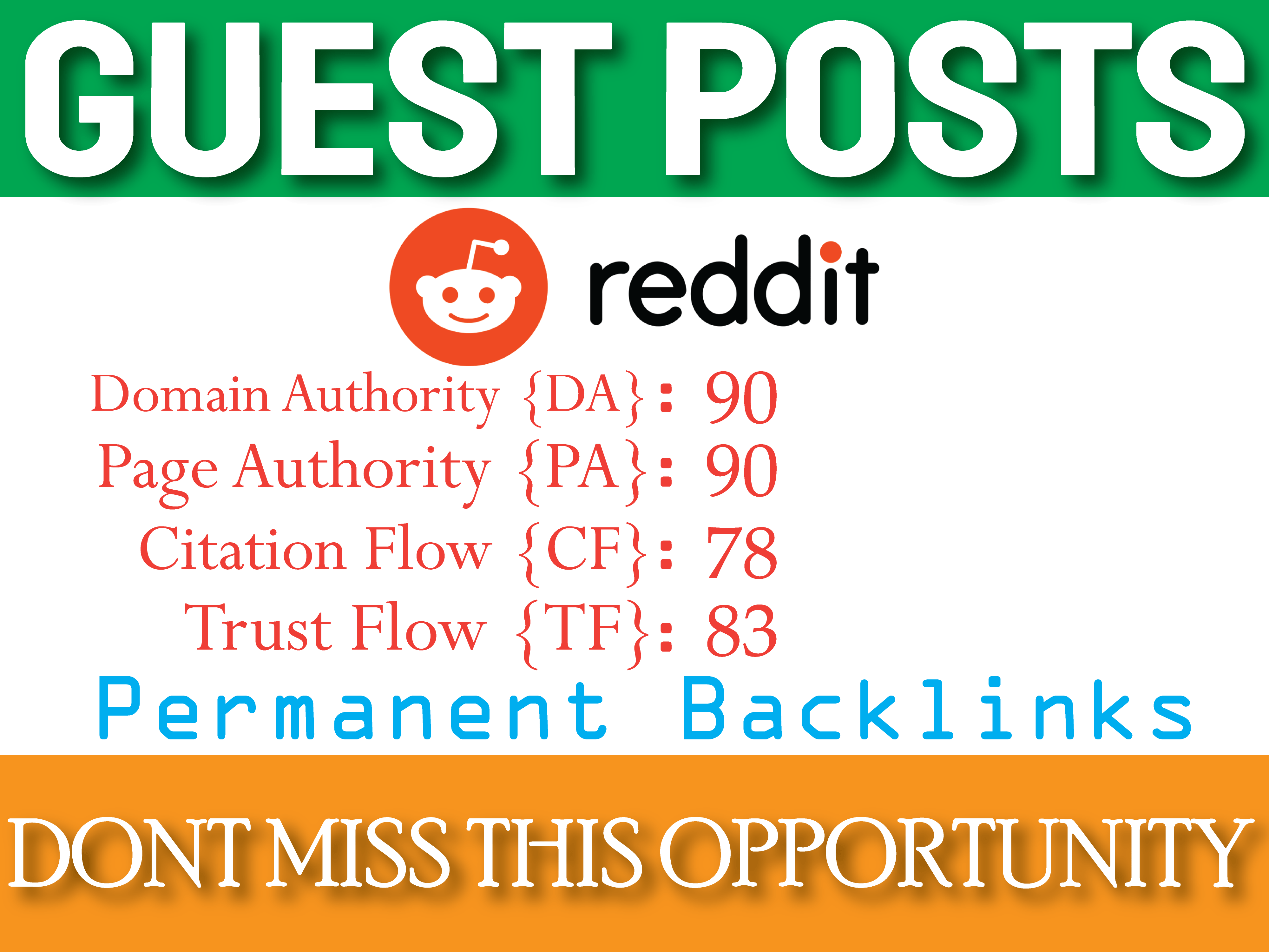 Write and publish a guest post Reddit and DA 91 With ...