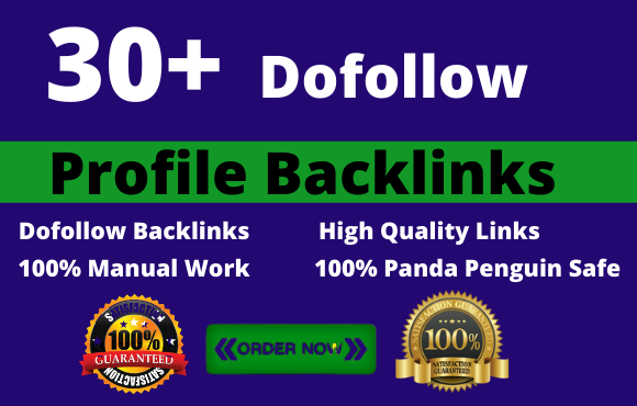 I will create 30 high quality dofollow SEO profile ba...