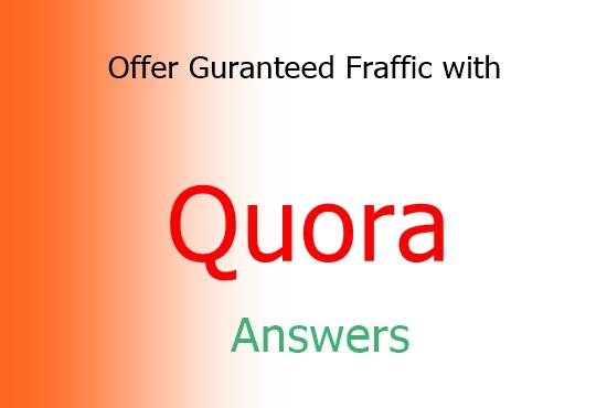Offer 40 Quora answer for guaranteed targeted traffic
