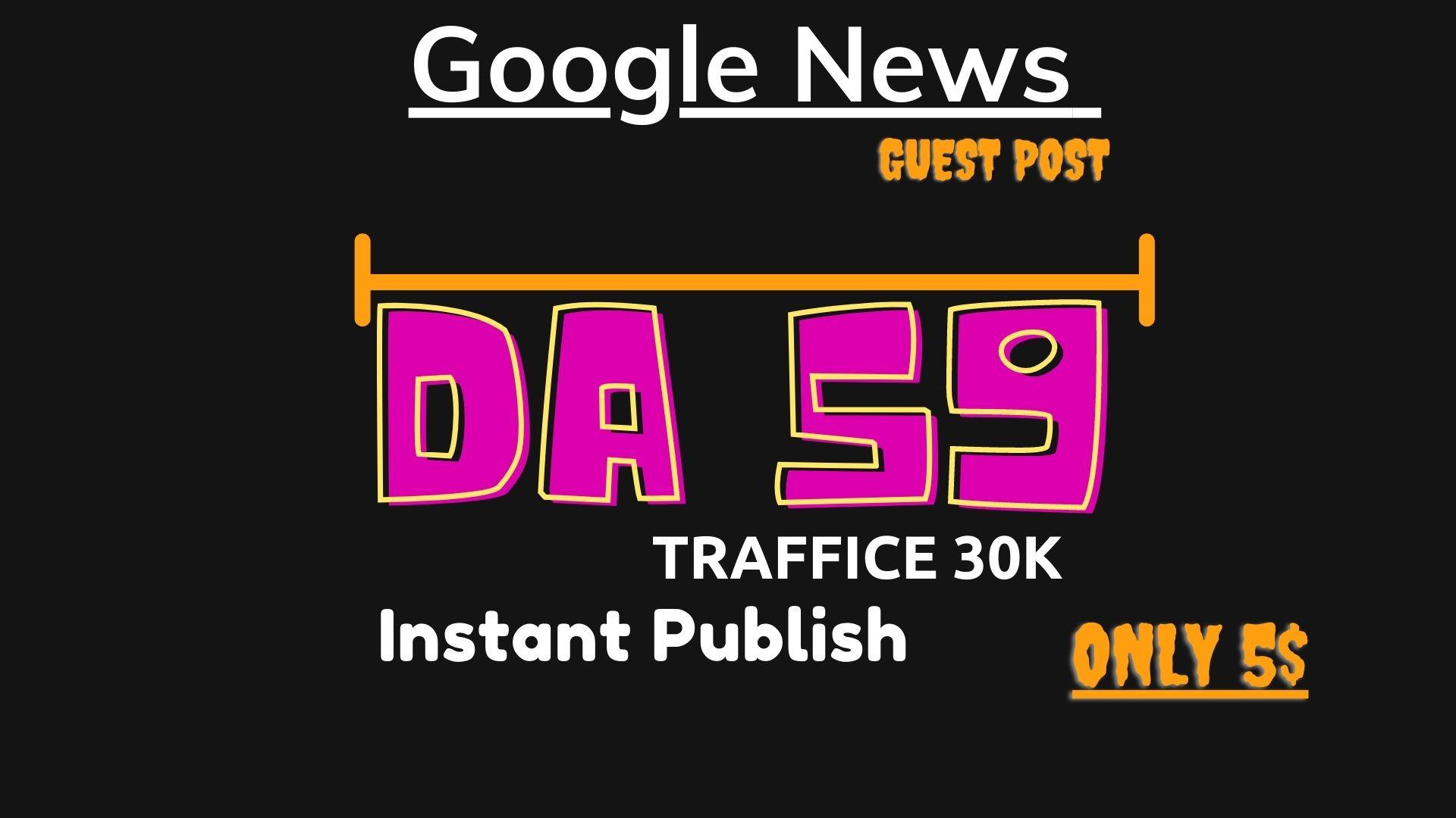 I will guest post on my da 60 google news approved si...