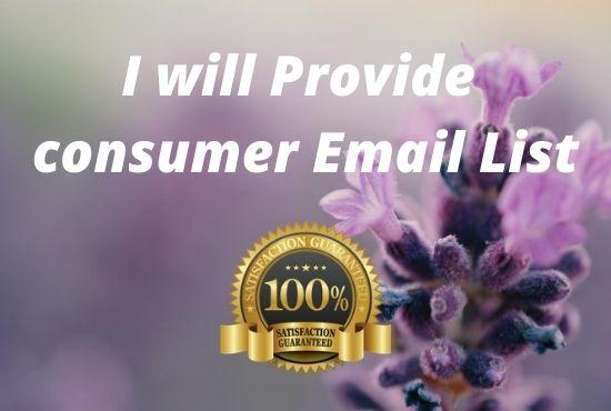 I will provide you 8 million active consumer email li...