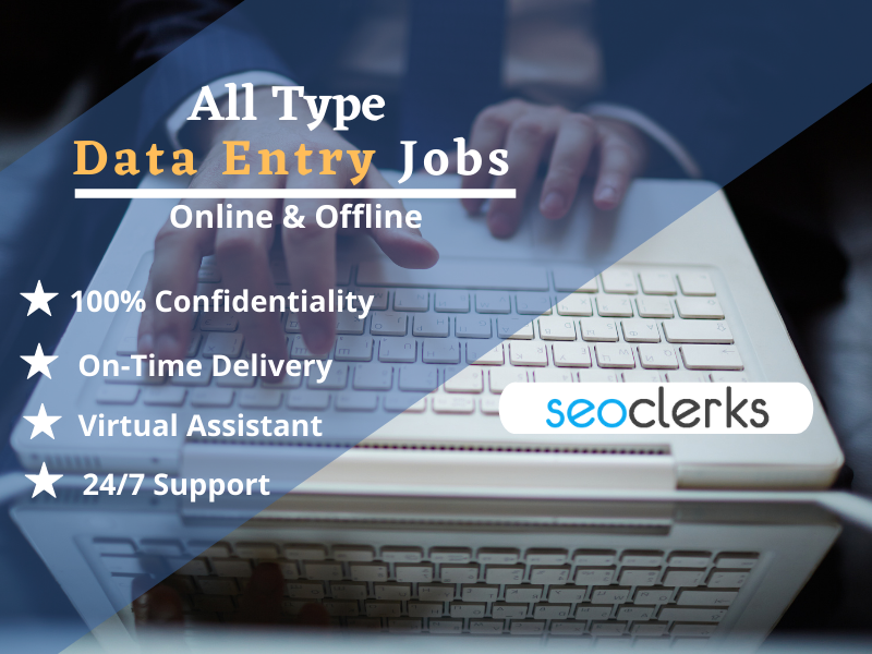 I will do data entry web research excel and copy past...