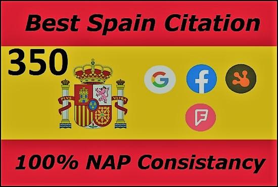 I will do manually 350 Spain local citation or local ...