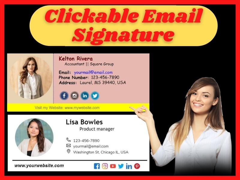 I will Design Professional Clickable Email Signature