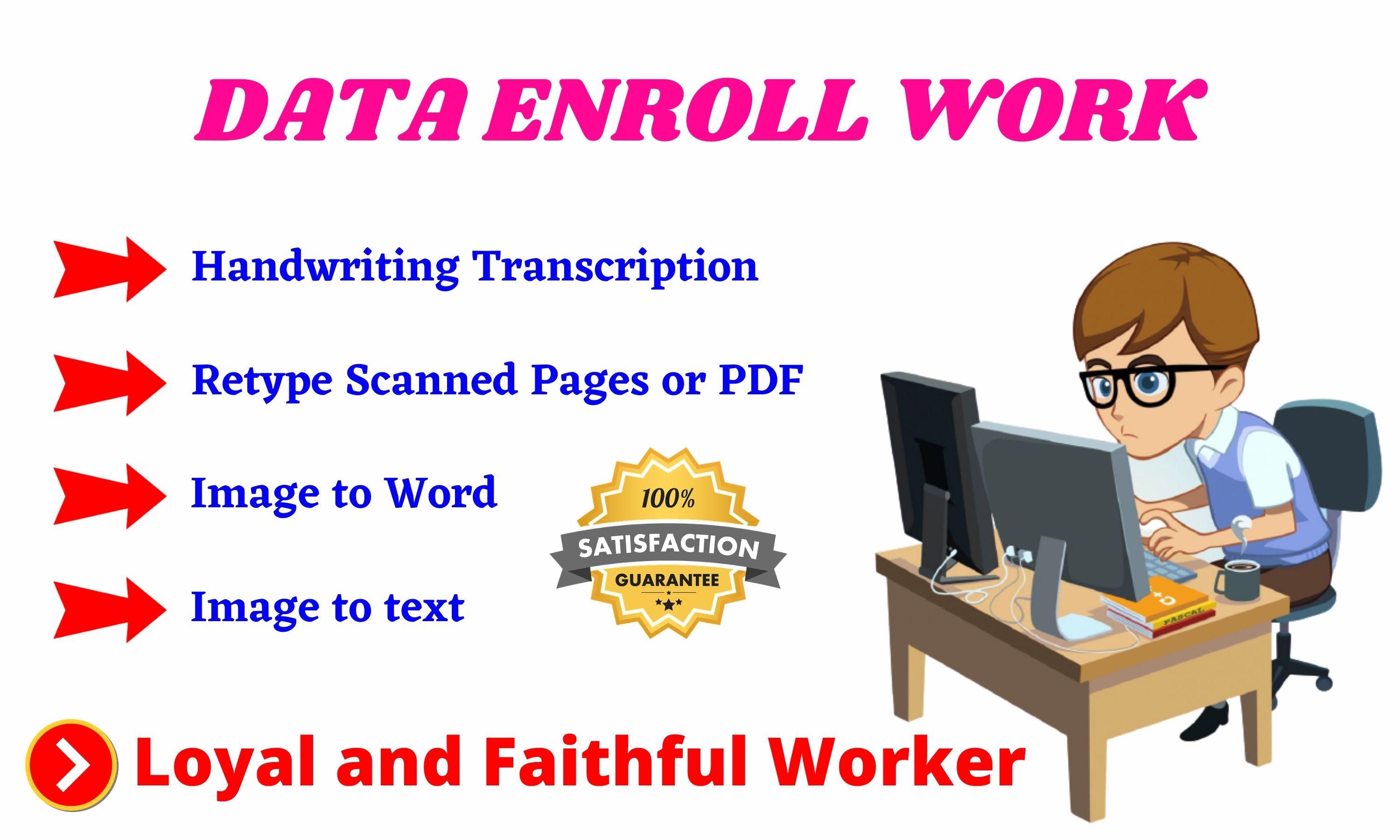 I will be virtual assistant for data entry and copy p...