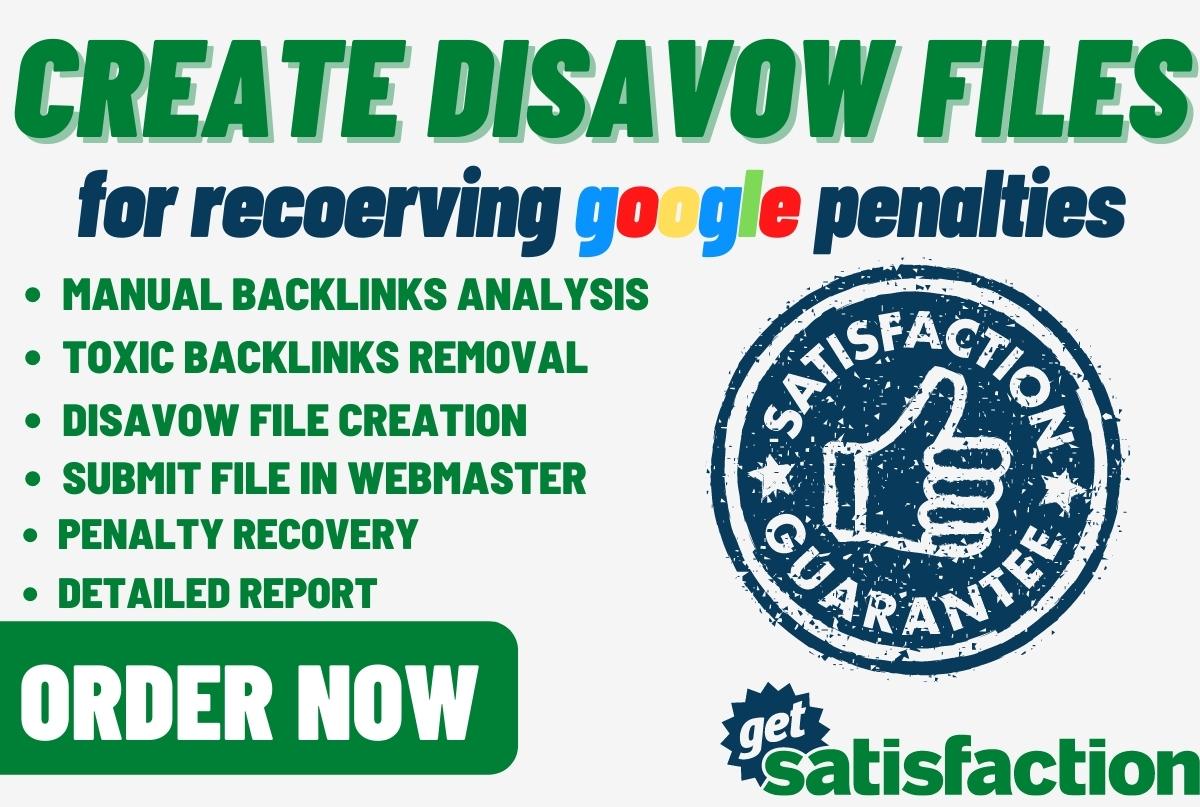 I will create disavow file with spammy toxic and nega...