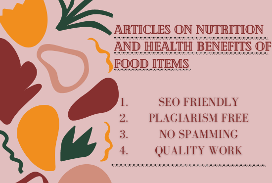 Hire me for quality articles about health related iss...