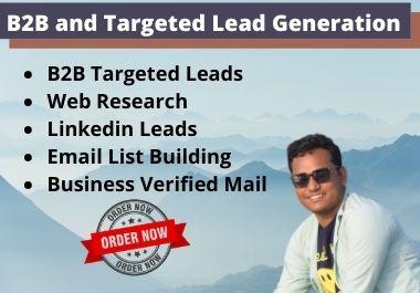 I will do B2B and targeted lead generation and web re...