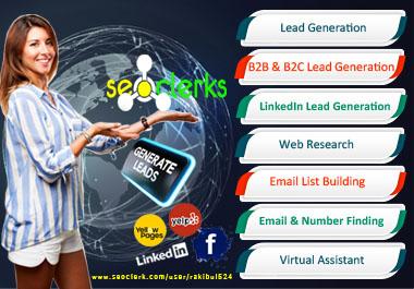 I will provide b2b lead generation web scraping with ...