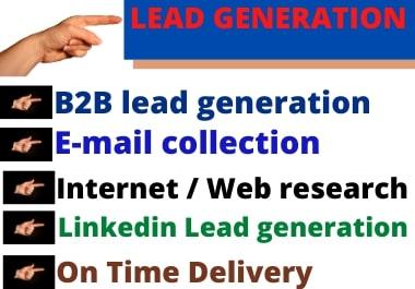 I will do b2b lead generation and find targeted email...
