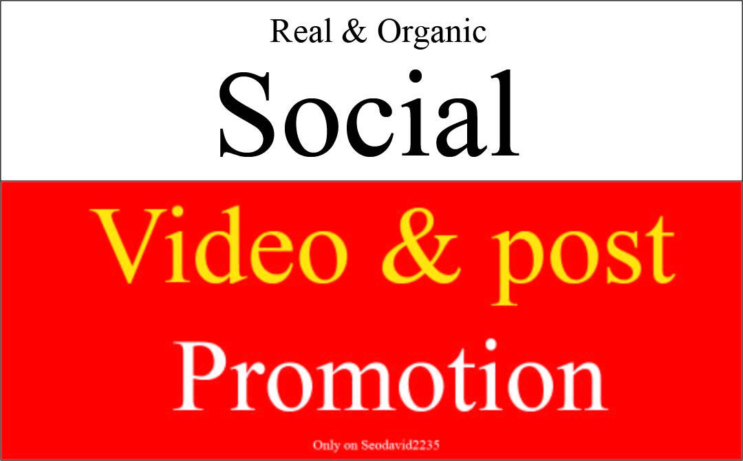 Instant post video promotion by social media marketin...