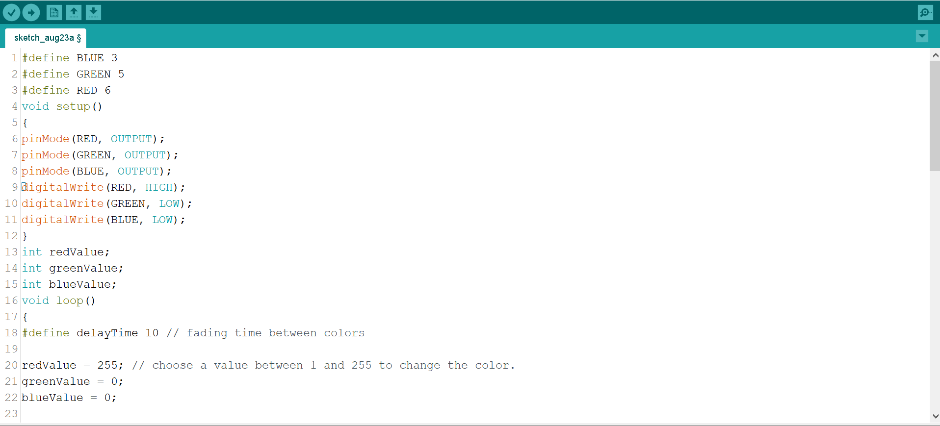 Project RGB Controller Arduino