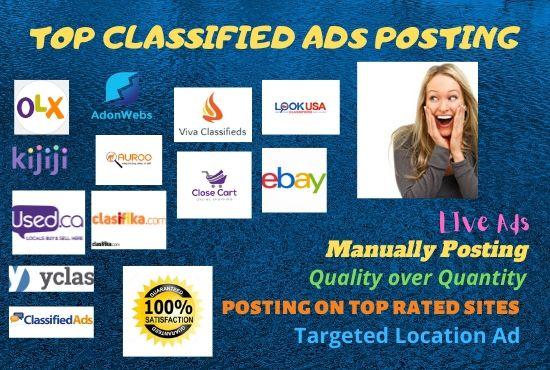 I Will Do 100 High Quality Classified Ad Posting On T...