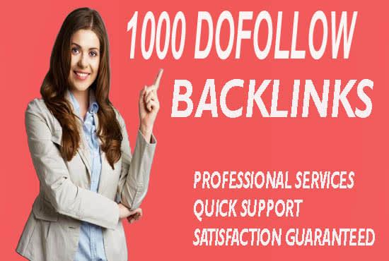 I will build 1000 dofollow SEO backlinks for the fast...