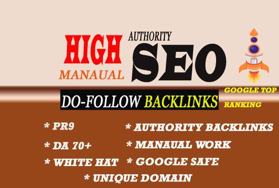 I will create high authority da70 pr9 manual SEO dofo...