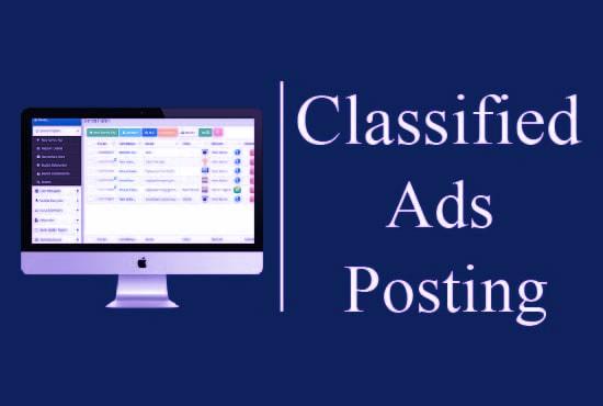 I Will Post Your 100 Ads To Top Classified Ad Posting...