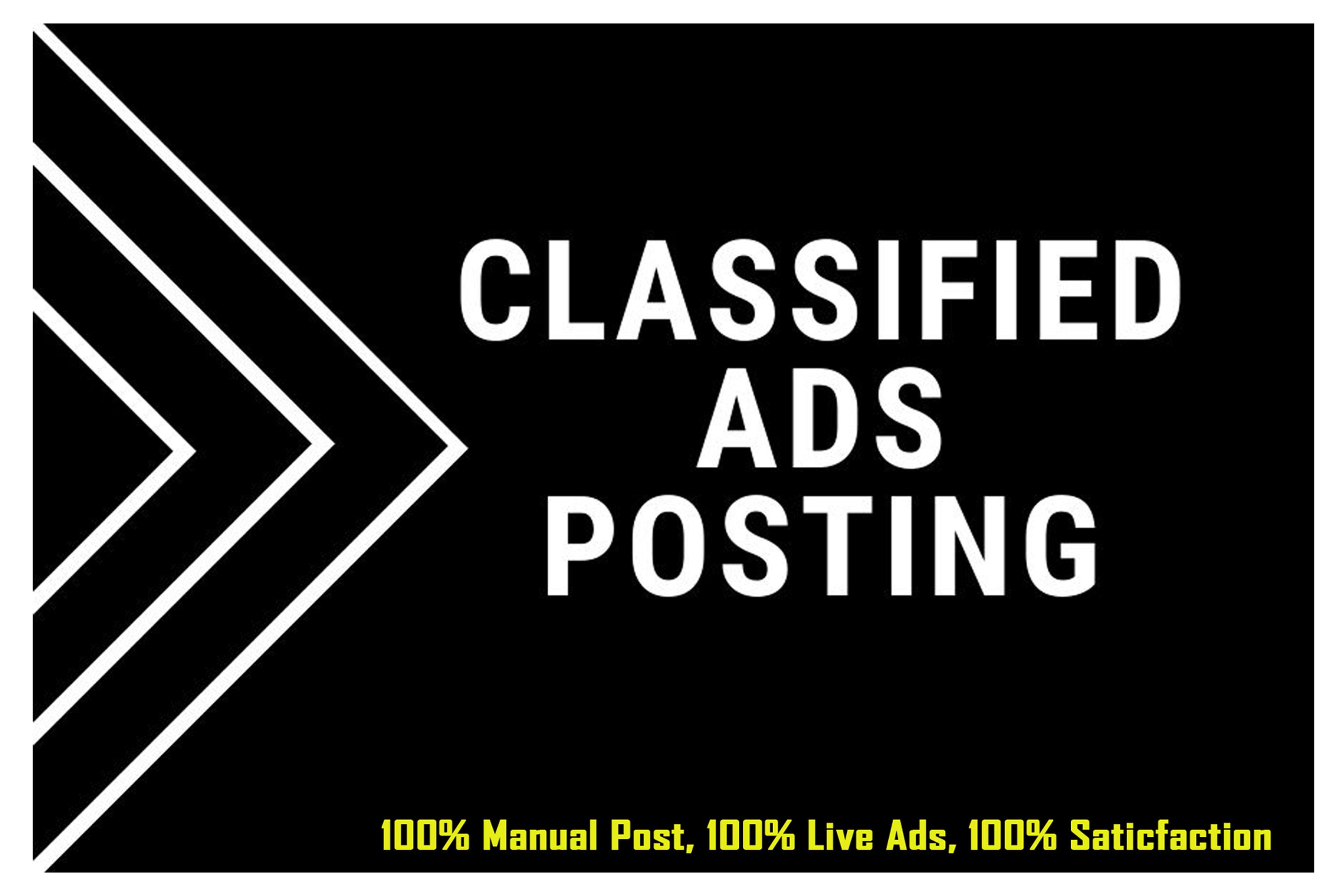 I Will Post Your Ads On 100 Classified Ad Posting Sit...