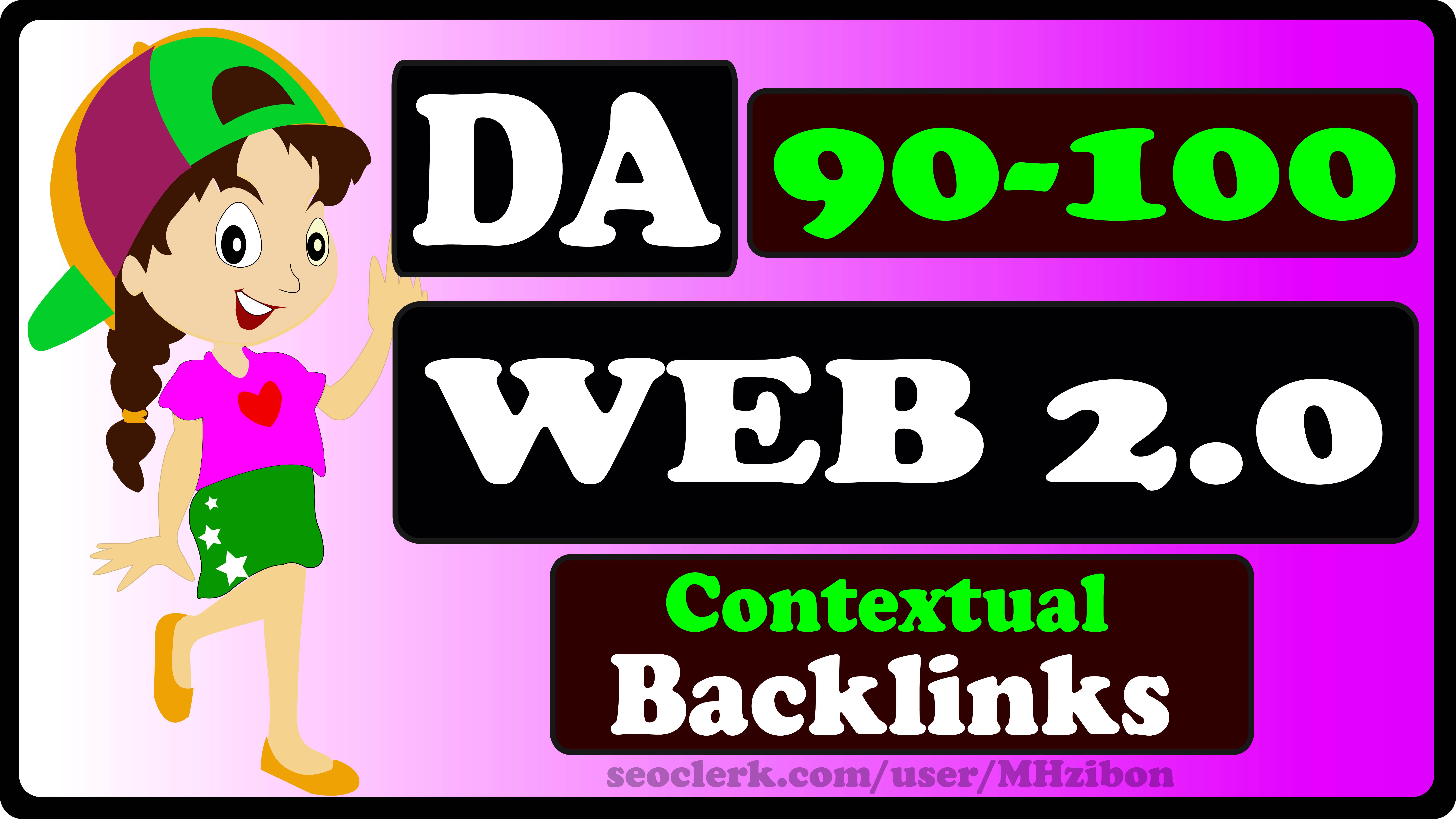 20 Web 2.0 - DA90+ Contextual Backlinks