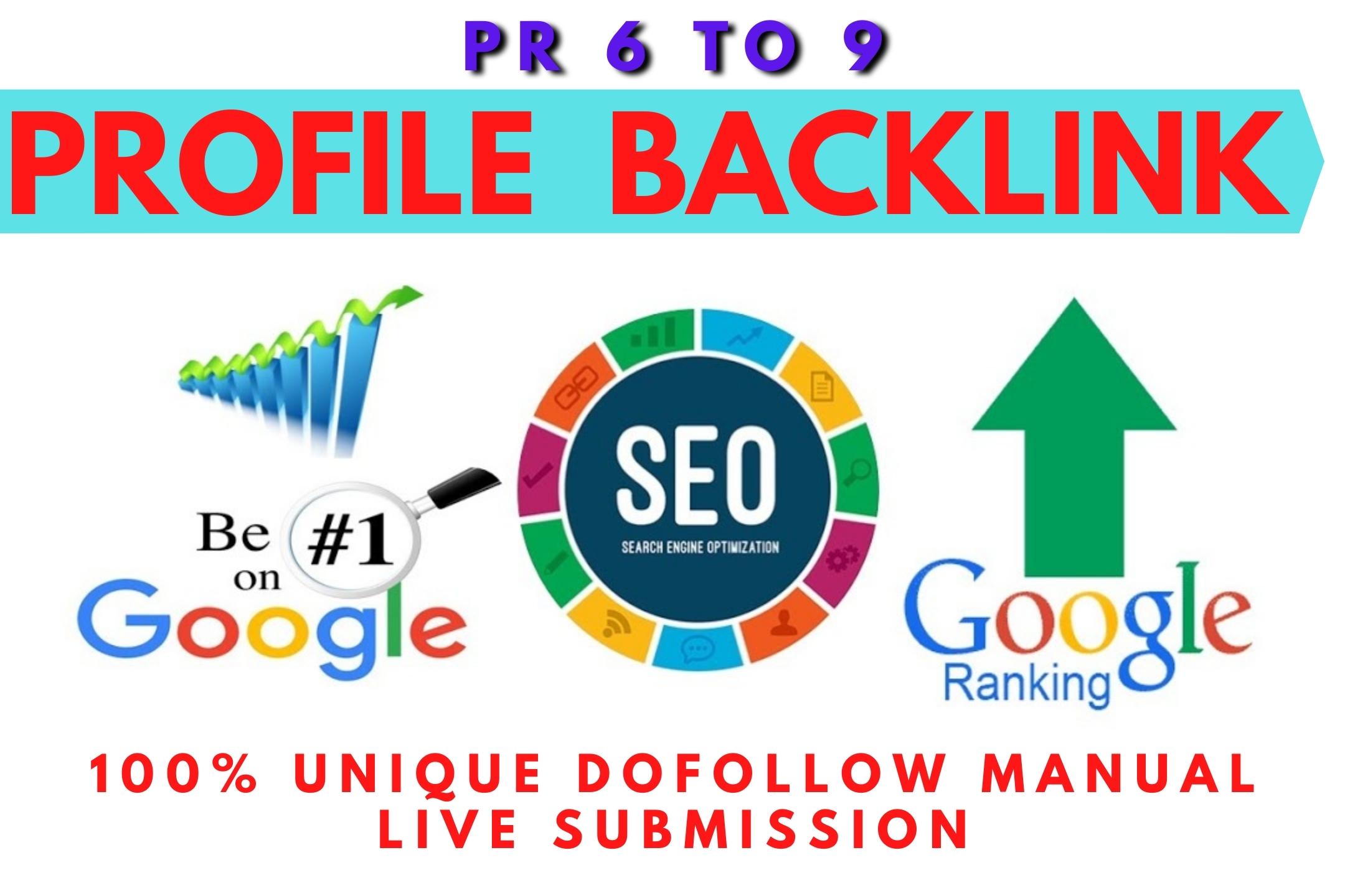 I will create 100+ High DA Profile Backlinks manually