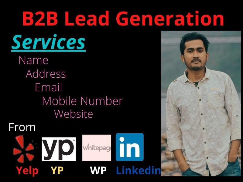 I will do b2b lead generation targeted email list, We...