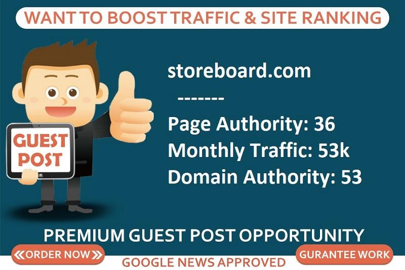 Add a guest post on storeboard, storeboard. com DA 5...