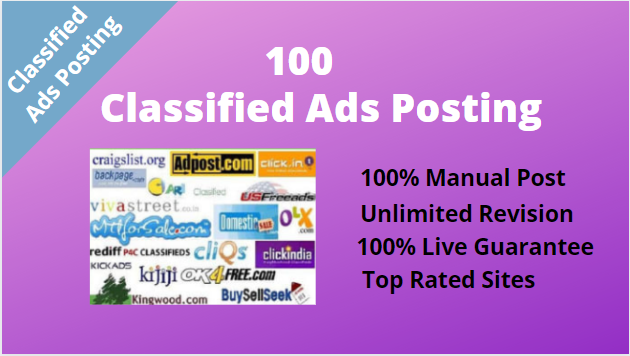I will do 100 USA Classified Ads Submission with live...