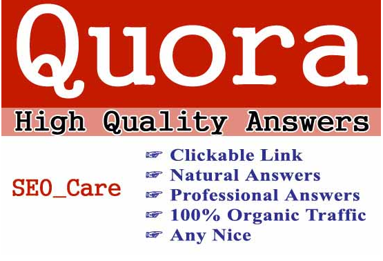 Guaranteed targeted traffic with 50 unique Quora answ...