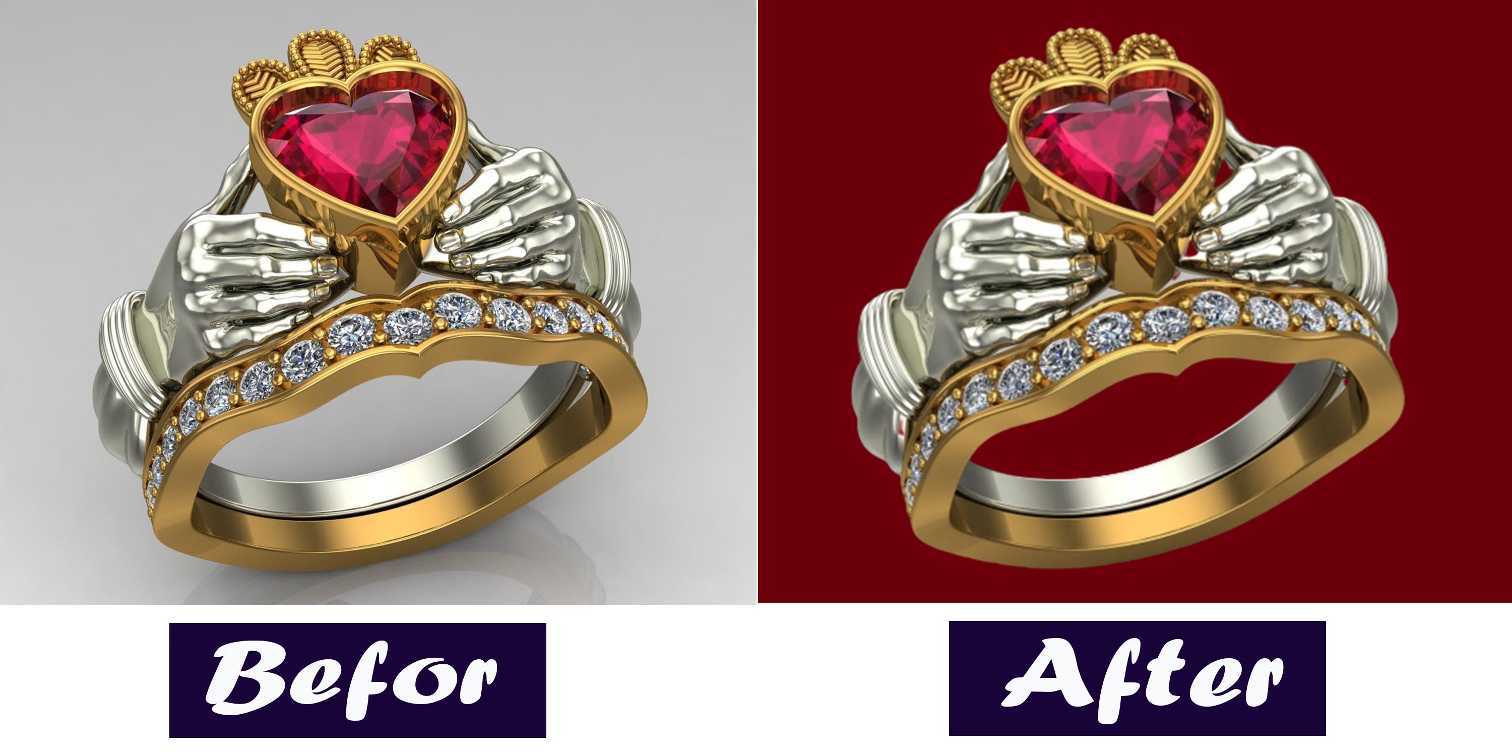 I will do hard jewelry image's background remove and ...