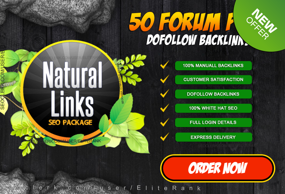 manually do 50 high quality Natural forum posting bac...