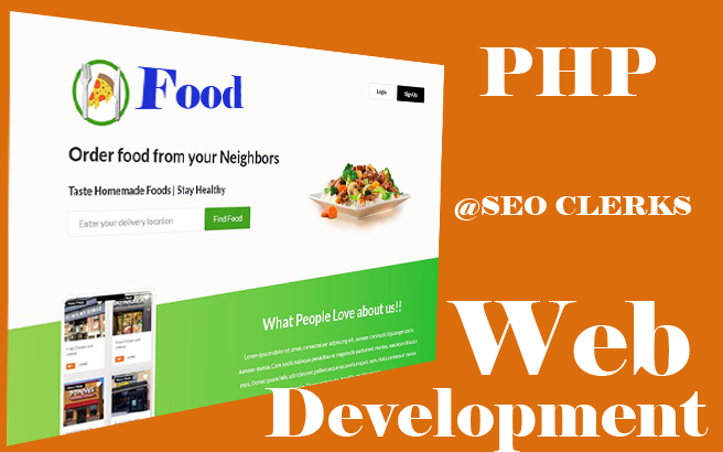 Food order system online - custom php website