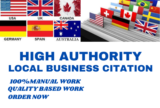 I Will Create Manually 30 HQ Local Citation or Busine...